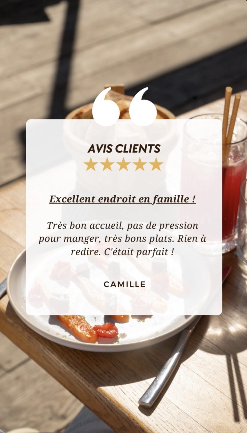 Avis client cinq étoiles